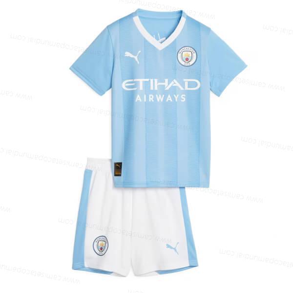 Manchester City 1a Niños Kit de Fútbol 23/24 – Versión Replica